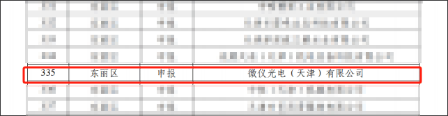 恭喜！微仪光电（天津）有限公司荣获“专精特新”中小企业称号